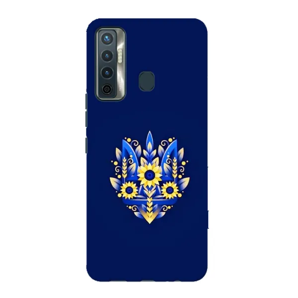Чехол с рисунком «Цветущий Герб» для TECNO Camon 17
