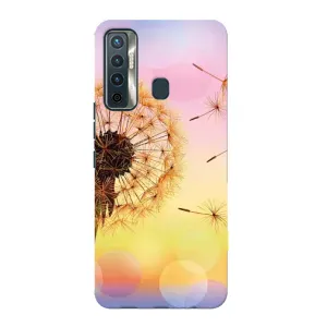 Силиконовый Чехол с одуванчиками на TECNO Camon 17 (Цветок-одуванчик)