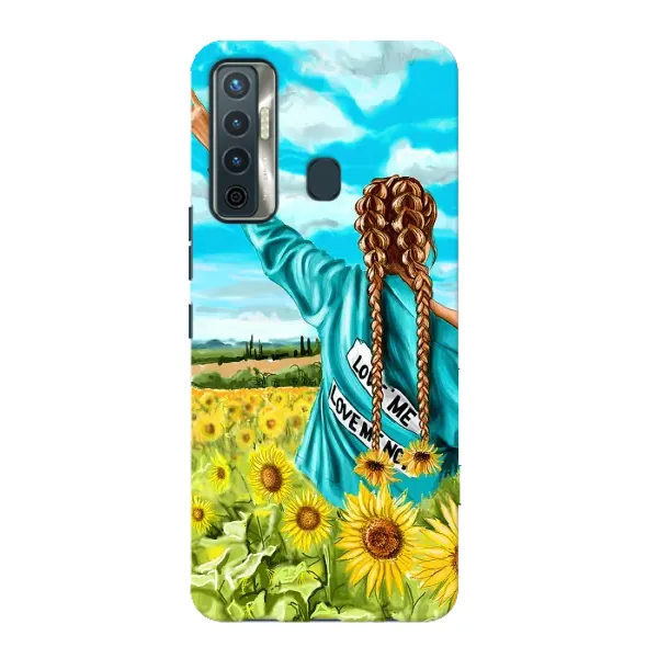 Чехол с рисунком «Девушка на поле» для TECNO Camon 17 Чехол с рисунком «Девушка на поле» для TECNO Camon 17