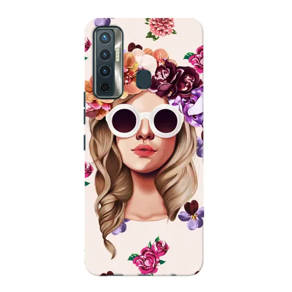 Чехол с рисунком «Девушка в очках» для TECNO Camon 17 Чехол с рисунком «Девушка в очках» для TECNO Camon 17