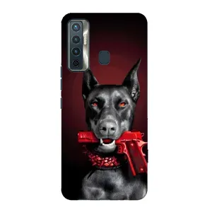 Чехол ДОБЕРМАН для TECNO Camon 17 (Доберман злой)