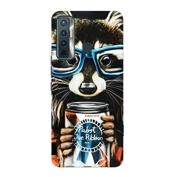 Чехол с рисунком «Енот в очках» для TECNO Camon 17 Чехол с рисунком «Енот в очках» для TECNO Camon 17