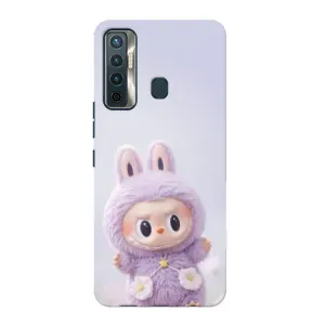 Чехол с принтом Лабубу для TECNO Camon 17 (Фиолетовый Лабубу)