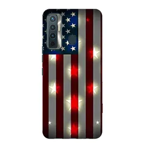 Чехол Флаг USA для TECNO Camon 17 (Флаг США 2)