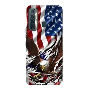Чехол Флаг USA для TECNO Camon 17 (Флаг USA)