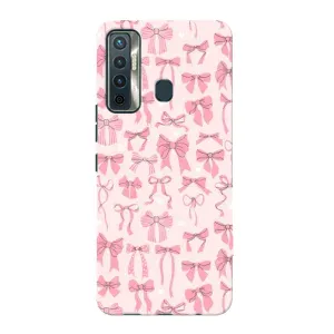 Чехол банты для TECNO Camon 17 (Фон бантики)