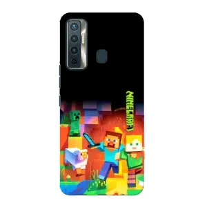 Чехлы для TECNO Camon 17 (Персонажи Майн Крафт) (Герой Майнкрафт)