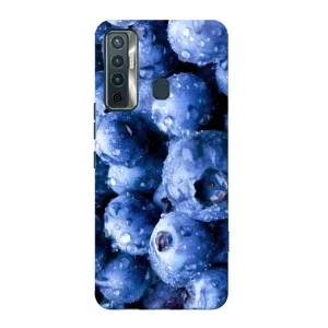 Чехол с изображением вкусной еды для TECNO Camon 17 (Голубика)