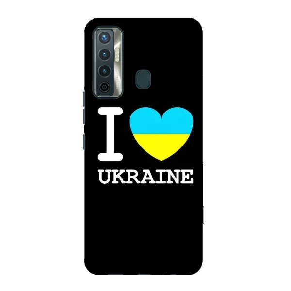 Чехол с рисунком «I Love Ukraine» для TECNO Camon 17 Чехол с рисунком «I Love Ukraine» для TECNO Camon 17