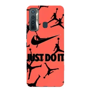 Силиконовый Чехол Nike Air Jordan на Техно Камон 17 (Just Do It)