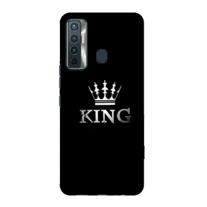 Чехол (Корона на чёрном фоне) для Техно Камон 17 (KING)