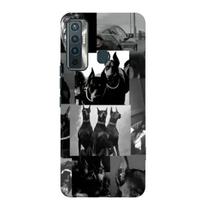 Чехол ДОБЕРМАН для TECNO Camon 17 (Коллаж Доберман)
