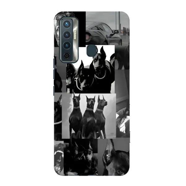Чохол з малюнком «Колаж Доберман» для TECNO Camon 17 Чохол з малюнком «Колаж Доберман» для TECNO Camon 17