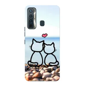 Силиконовые Чехлы Любимому человеку для TECNO Camon 17 (Котейки)