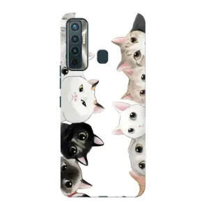 Силиконовый чехол с котиком для TECNO Camon 17 (Коты)