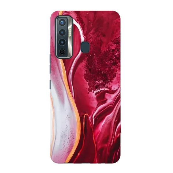 Чехол с рисунком «Красный мрамор» для TECNO Camon 17 Чехол с рисунком «Красный мрамор» для TECNO Camon 17