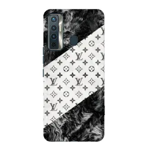 Чехол Стиль Louis Vuitton на TECNO Camon 17 (LV на белом)