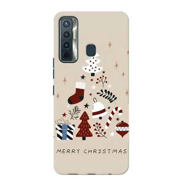 Чехол с рисунком «Merry Christmas» для TECNO Camon 17