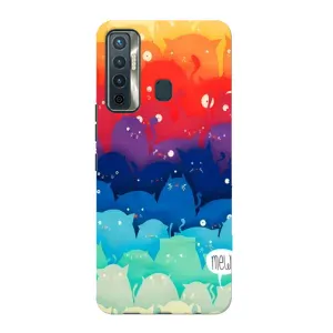 Силиконовый чехол с котиком для TECNO Camon 17 (Mew)