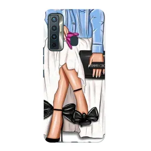 Силиконовый Чехол на TECNO Camon 17 с картинкой Стильных Девушек (Мода)