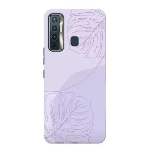 Чехол цветочный дизайн для TECNO Camon 17 (Монстера фиолетовая)