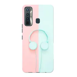 Девчачий Чехол для TECNO Camon 17 (Наушники)