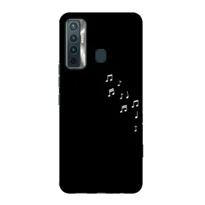 Чохол з картинками на чорному фоні для TECNO Camon 17 (Ноти)