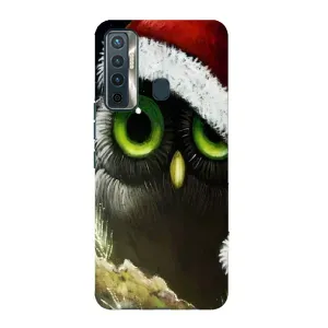 Чехлы с принтом СОВЫ для TECNO Camon 17 (Новогодняя Сова)