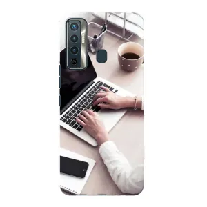 Силиконовый бампер (Работники) на TECNO Camon 17 (Офисный работник)