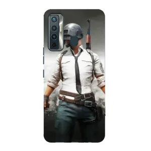 Силиконовый чехол с картинкой "Герой Pubg" на TECNO Camon 17 (Пабг)