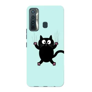 Силиконовый чехол с котиком для TECNO Camon 17 (Падающий кот)