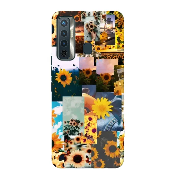 Чехол с рисунком «Подсолнуховый дизайн» для TECNO Camon 17 Чехол с рисунком «Подсолнуховый дизайн» для TECNO Camon 17