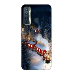 Силіконовий бампер на різдво для TECNO Camon 17 (Потяг)