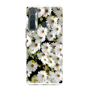 Чехол с рисунком «Рамка в ромашках» для TECNO Camon 17