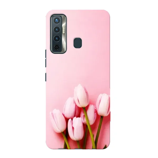 Чехол с рисунком «Розовые тюльпаны» для TECNO Camon 17 Чехол с рисунком «Розовые тюльпаны» для TECNO Camon 17