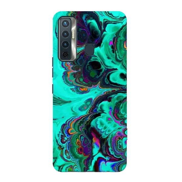 Чехол с рисунком «Салатный мрамор» для TECNO Camon 17 Чехол с рисунком «Салатный мрамор» для TECNO Camon 17