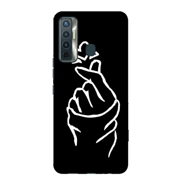 Чехол с рисунком «Сердце на черном» для TECNO Camon 17 Чехол с рисунком «Сердце на черном» для TECNO Camon 17