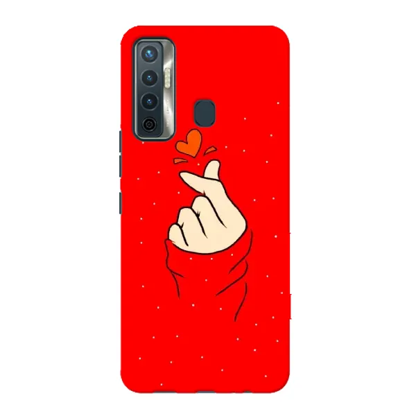 Чехол с рисунком «Сердце на красном» для TECNO Camon 17 Чехол с рисунком «Сердце на красном» для TECNO Camon 17