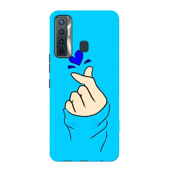 Чехол с рисунком «Сердце на синем» для TECNO Camon 17 Чехол с рисунком «Сердце на синем» для TECNO Camon 17