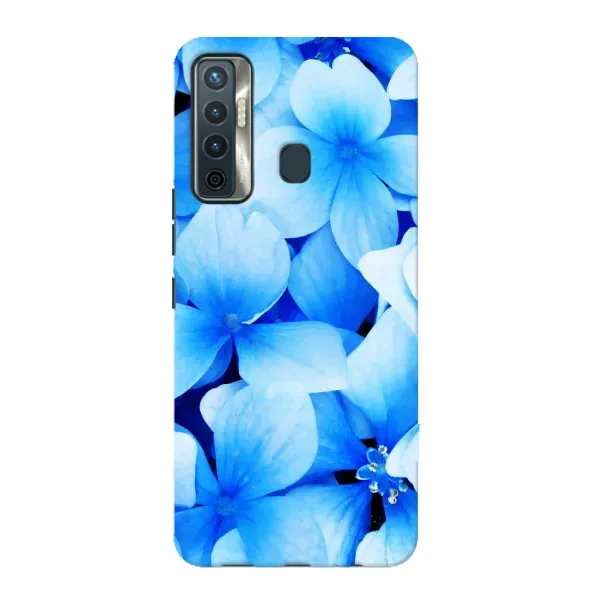 Чехол с рисунком «Синие цветы» для TECNO Camon 17 Чехол с рисунком «Синие цветы» для TECNO Camon 17