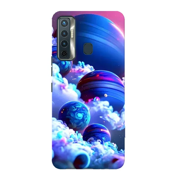 Чехол с рисунком «Синие планеты» для TECNO Camon 17 Чехол с рисунком «Синие планеты» для TECNO Camon 17