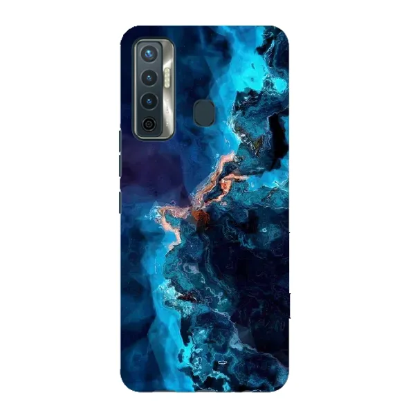 Чехол с рисунком «Синий мрамор» для TECNO Camon 17 Чехол с рисунком «Синий мрамор» для TECNO Camon 17