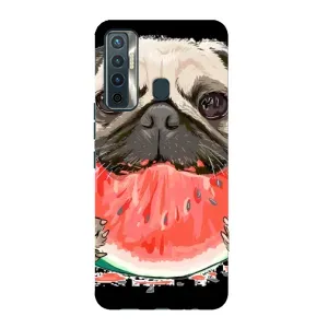 Чехол (ТПУ) Милые собачки для TECNO Camon 17 (Смешной Мопс)