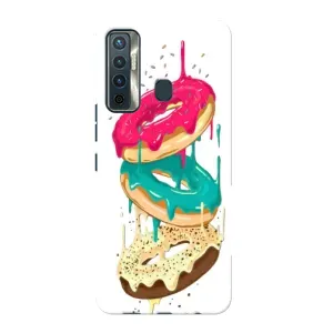 Чехол с изображением вкусной еды для TECNO Camon 17 (Сочные пончики)