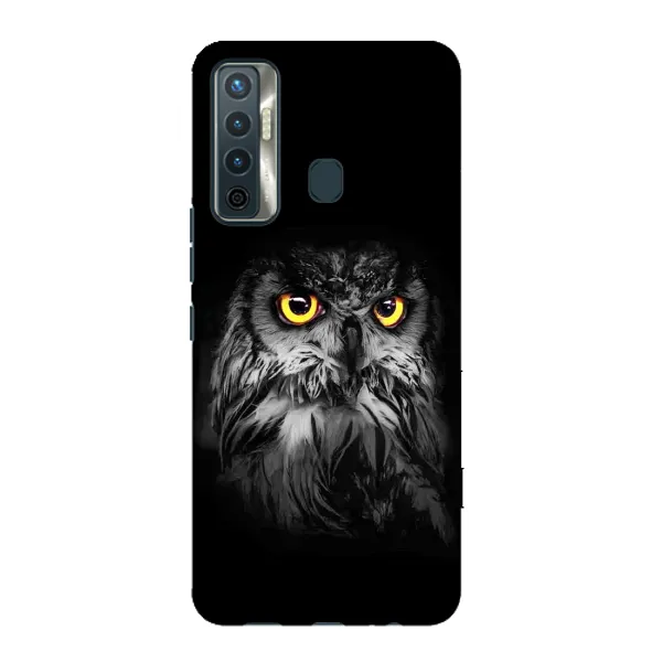 Чехол с рисунком «Сова на чёрном» для TECNO Camon 17 Чехол с рисунком «Сова на чёрном» для TECNO Camon 17
