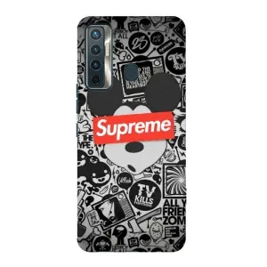Чехол с Брендами одежды на Техно Камон 17 (Supreme Маус)