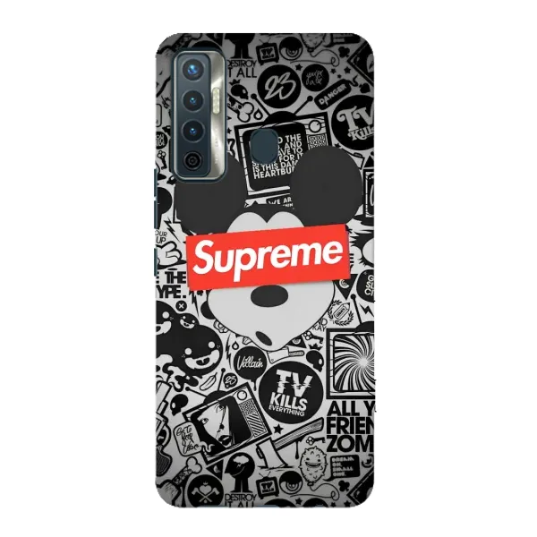 Чохол з малюнком «Supreme Маус» для TECNO Camon 17 Чохол з малюнком «Supreme Маус» для TECNO Camon 17