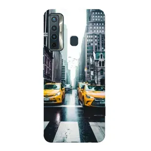 Силиконовый бампер (Работники) на TECNO Camon 17 (Такси)