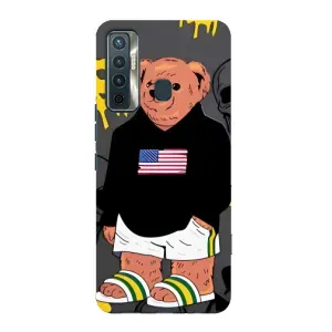 Чехлы Мишка Тедди для Техно Камон 17 (Teddy USA)