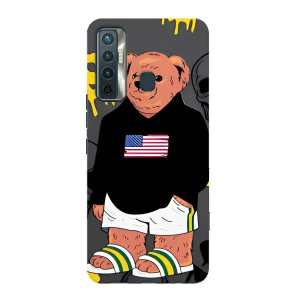 Чехол с рисунком «Teddy USA» для TECNO Camon 17 Чехол с рисунком «Teddy USA» для TECNO Camon 17